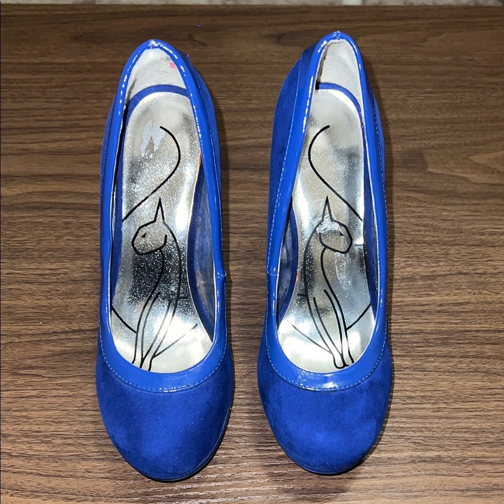 BABY PHAT Blue Suede Stiletto Heels| size 6